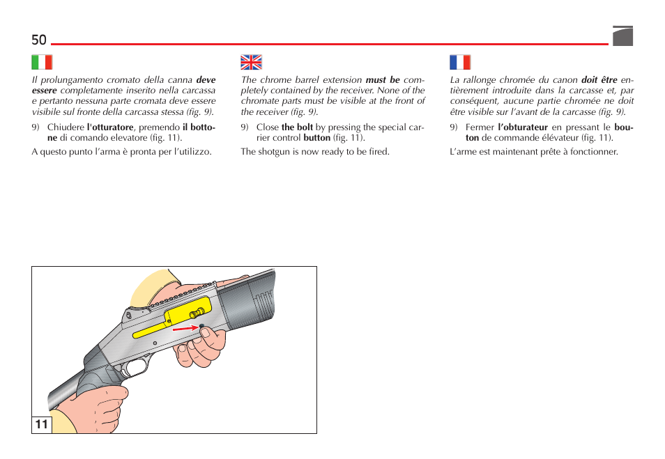 Benelli M4 Tactical Shotgun User Manual | Page 51 / 138