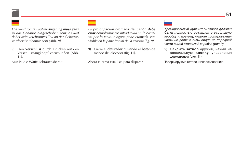 Benelli M4 Tactical Shotgun User Manual | Page 52 / 138