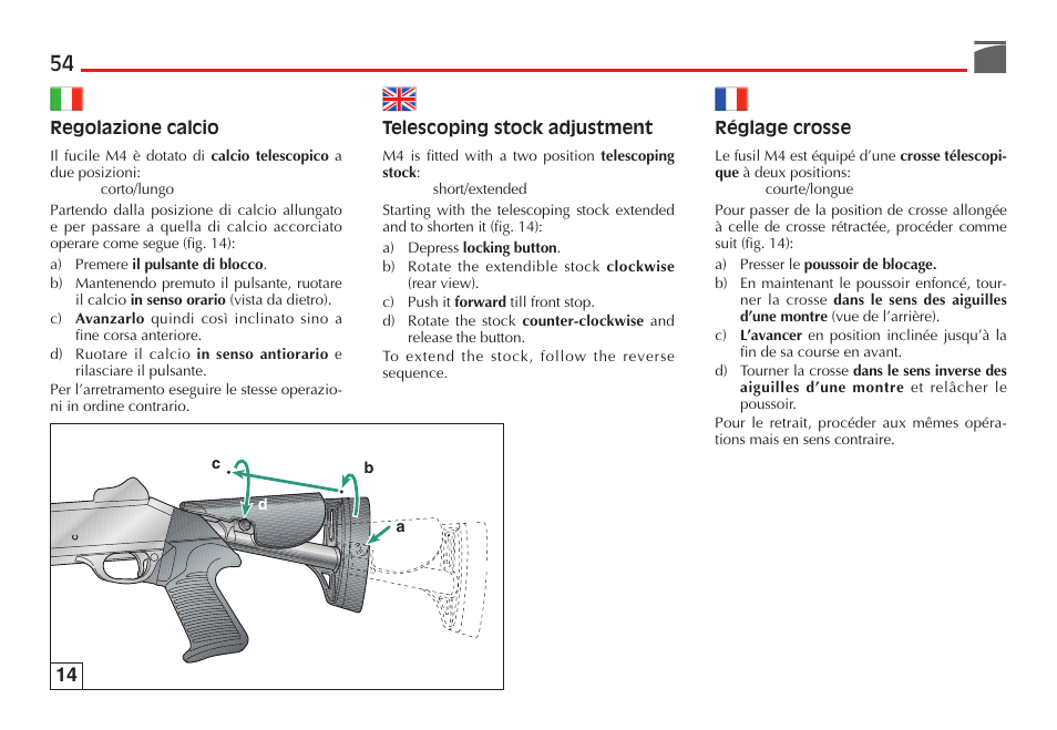 Benelli M4 Tactical Shotgun User Manual | Page 55 / 138