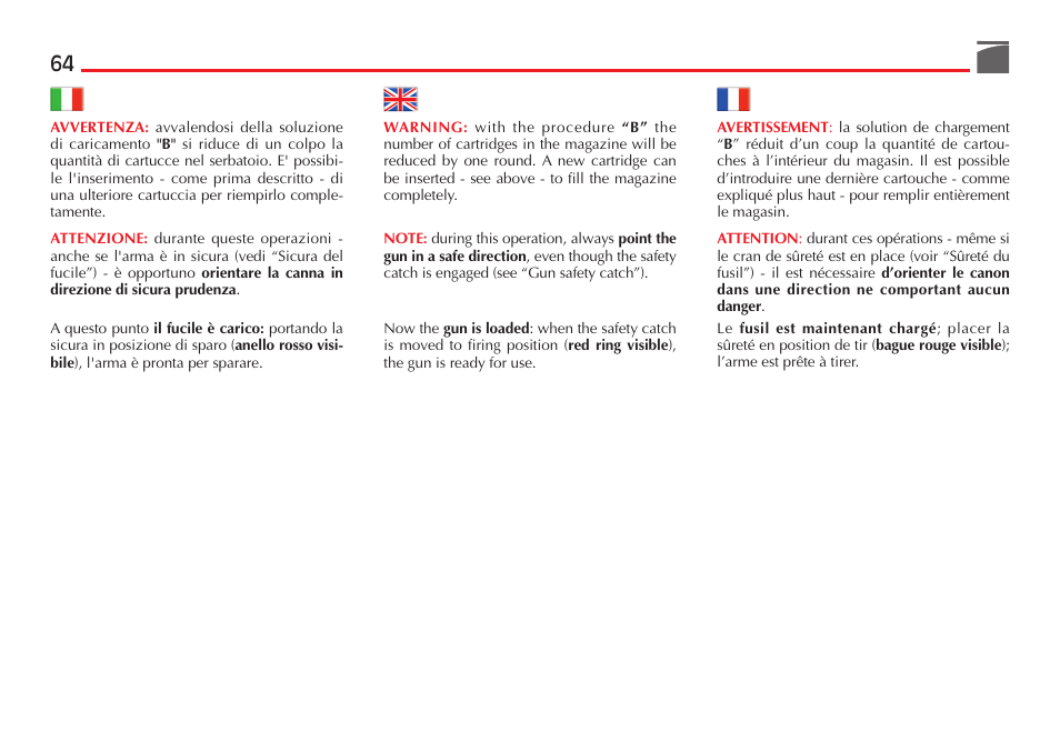 Benelli M4 Tactical Shotgun User Manual | Page 65 / 138