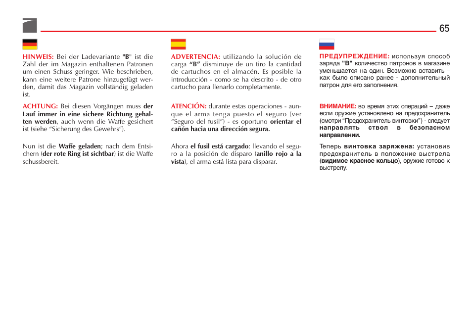 Benelli M4 Tactical Shotgun User Manual | Page 66 / 138