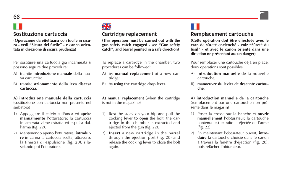 Benelli M4 Tactical Shotgun User Manual | Page 67 / 138