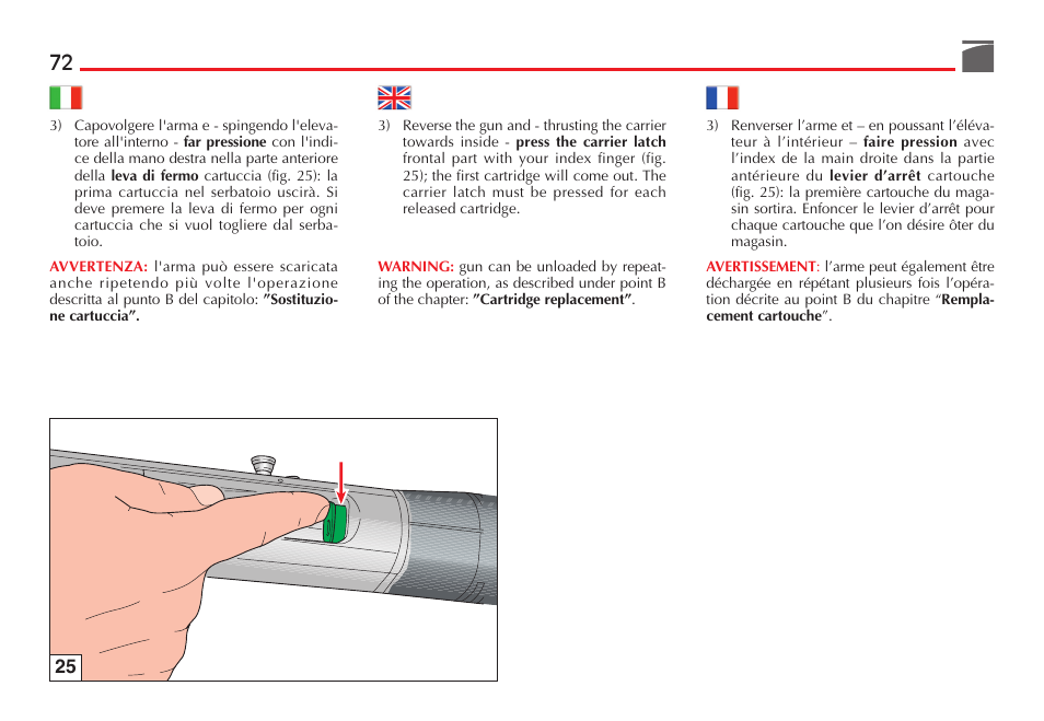 Benelli M4 Tactical Shotgun User Manual | Page 73 / 138