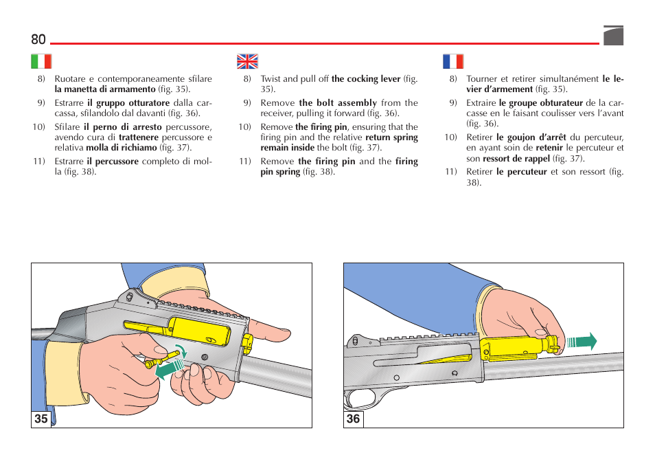 Benelli M4 Tactical Shotgun User Manual | Page 81 / 138