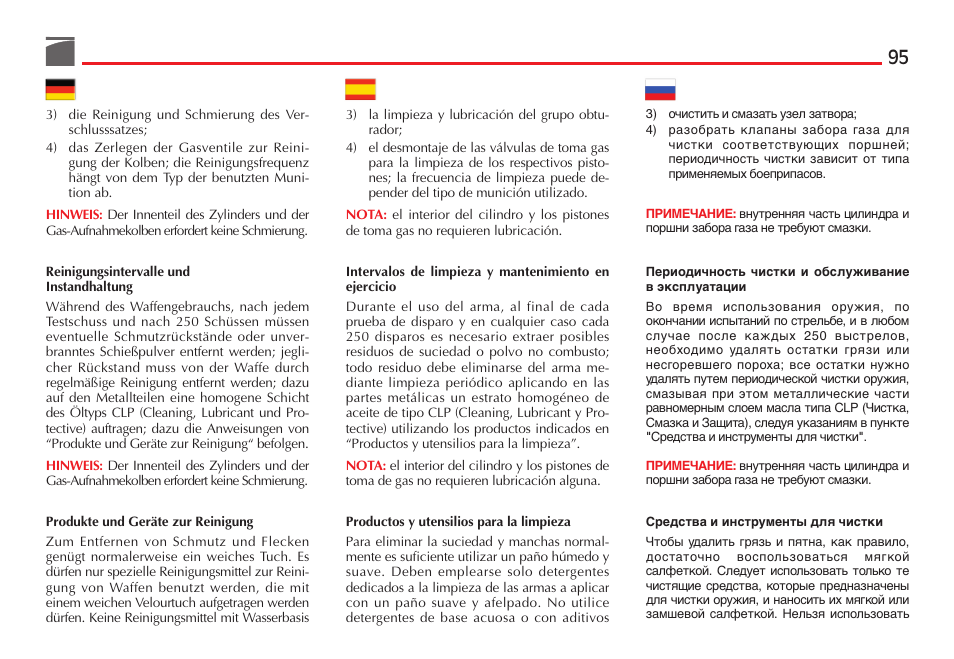 Benelli M4 Tactical Shotgun User Manual | Page 96 / 138