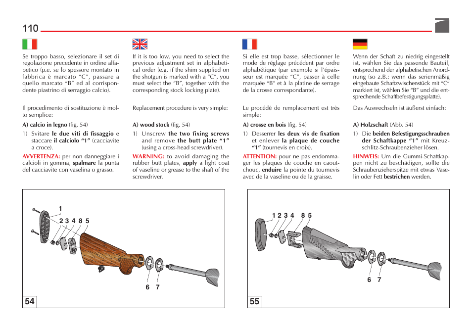 Benelli Ultra Light Shotgun User Manual | Page 111 / 138