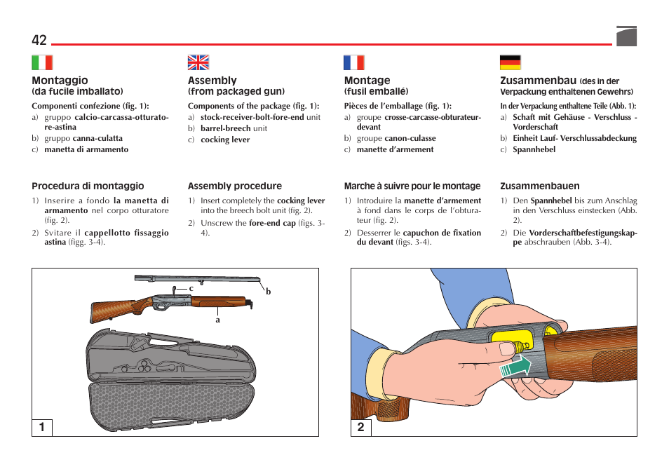 Benelli Ultra Light Shotgun User Manual | Page 43 / 138