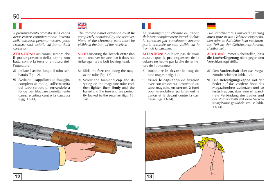 Benelli Ultra Light Shotgun User Manual | Page 51 / 138