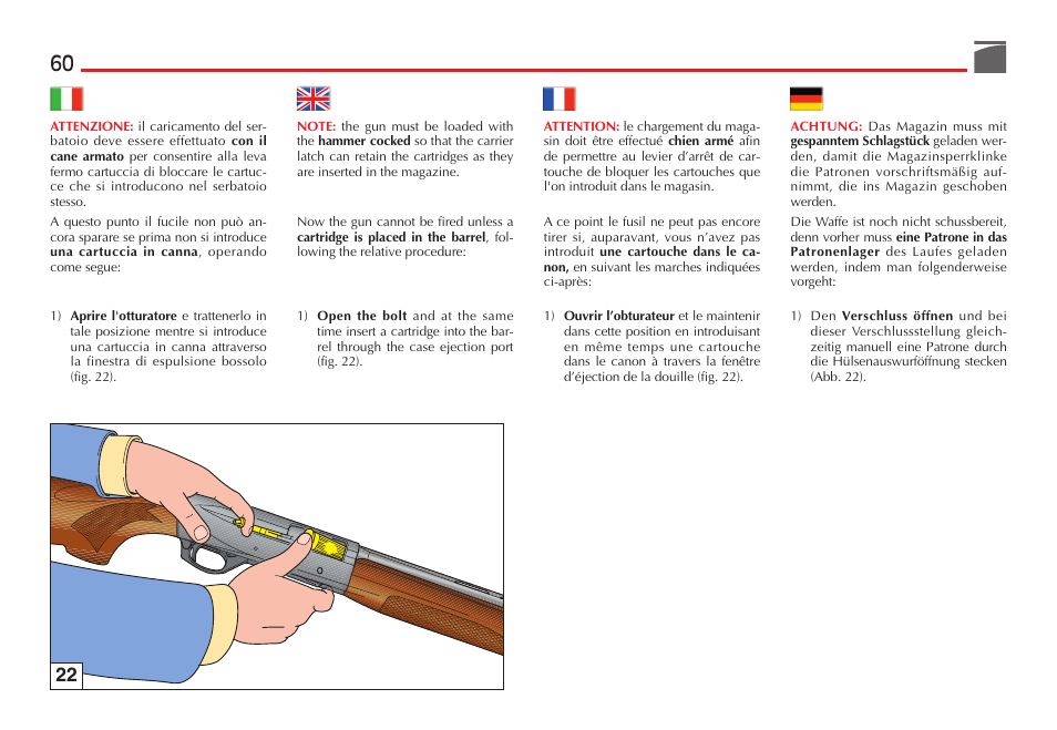 Benelli Ultra Light Shotgun User Manual | Page 61 / 138