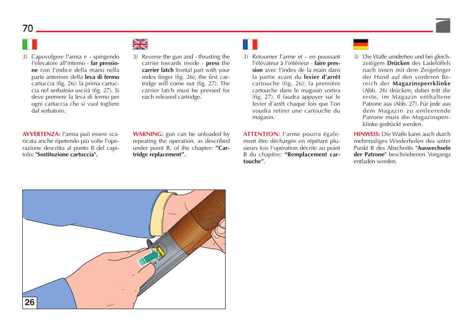 Benelli Ultra Light Shotgun User Manual | Page 71 / 138