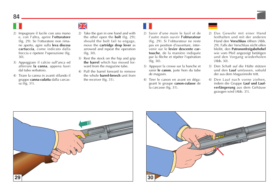 Benelli Ultra Light Shotgun User Manual | Page 85 / 138