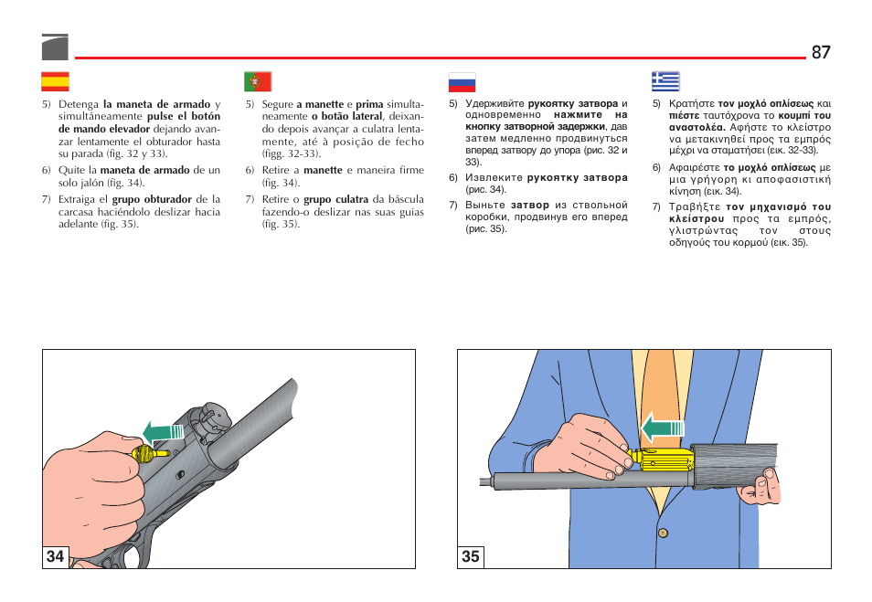 Benelli Ultra Light Shotgun User Manual | Page 88 / 138