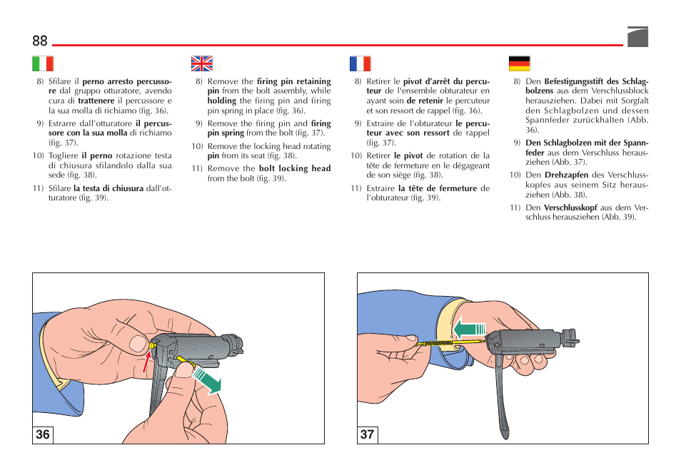 Benelli Ultra Light Shotgun User Manual | Page 89 / 138
