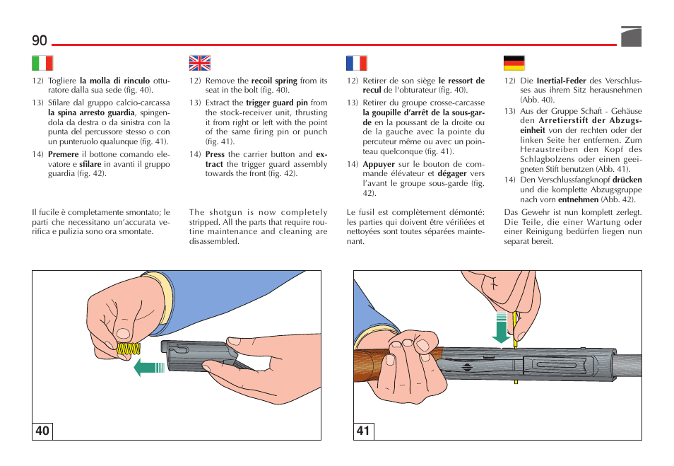 Benelli Ultra Light Shotgun User Manual | Page 91 / 138