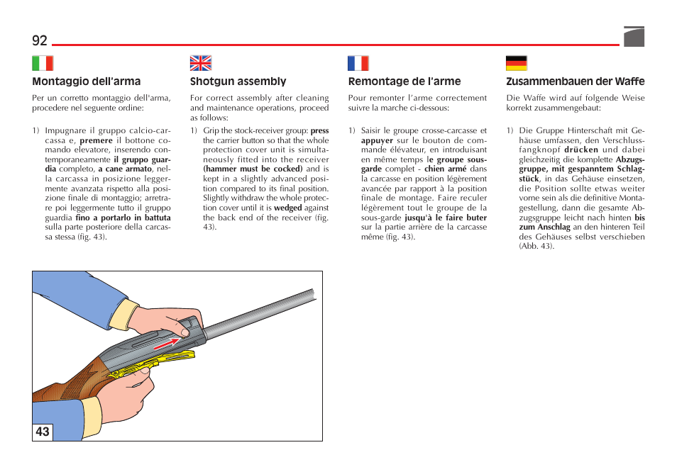 Benelli Ultra Light Shotgun User Manual | Page 93 / 138