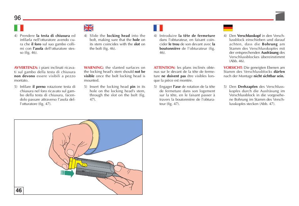 Benelli Ultra Light Shotgun User Manual | Page 97 / 138