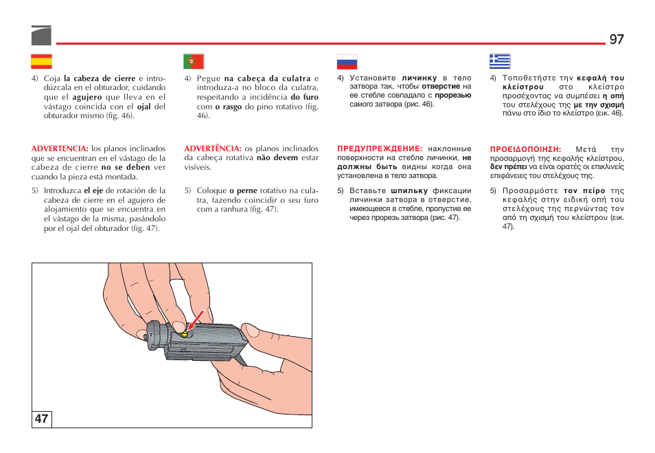 Benelli Ultra Light Shotgun User Manual | Page 98 / 138