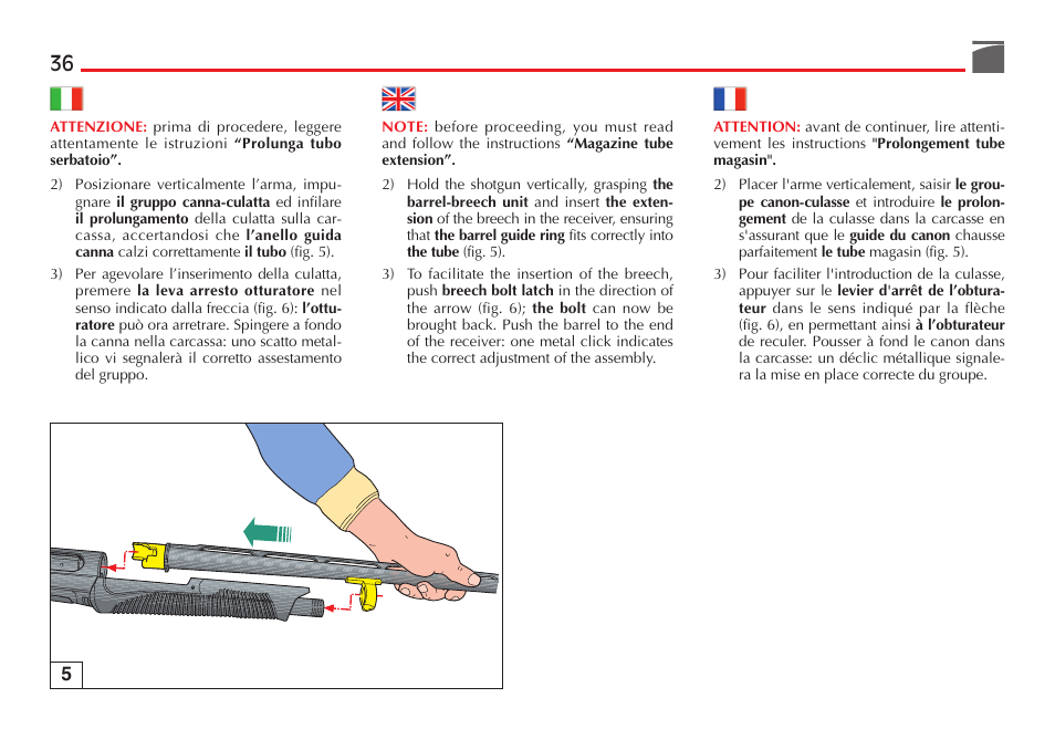 Benelli Nova Tactical Shotgun User Manual | Page 37 / 106