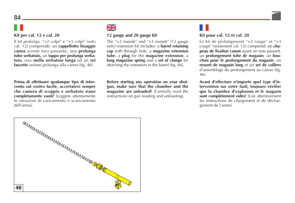 Benelli Nova Tactical Shotgun User Manual | Page 85 / 106