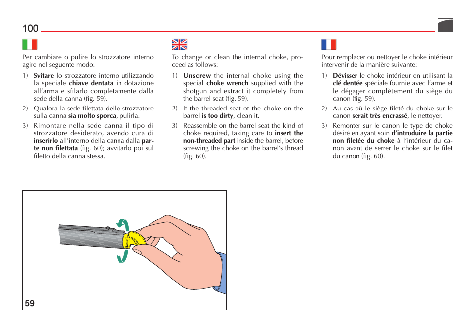 Benelli Super Black Eagle II Shotgun User Manual | Page 101 / 118
