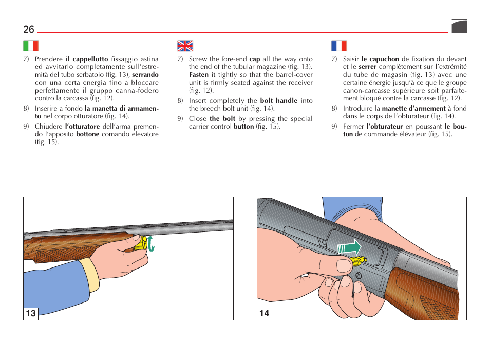 Benelli Super Black Eagle II Shotgun User Manual | Page 27 / 118