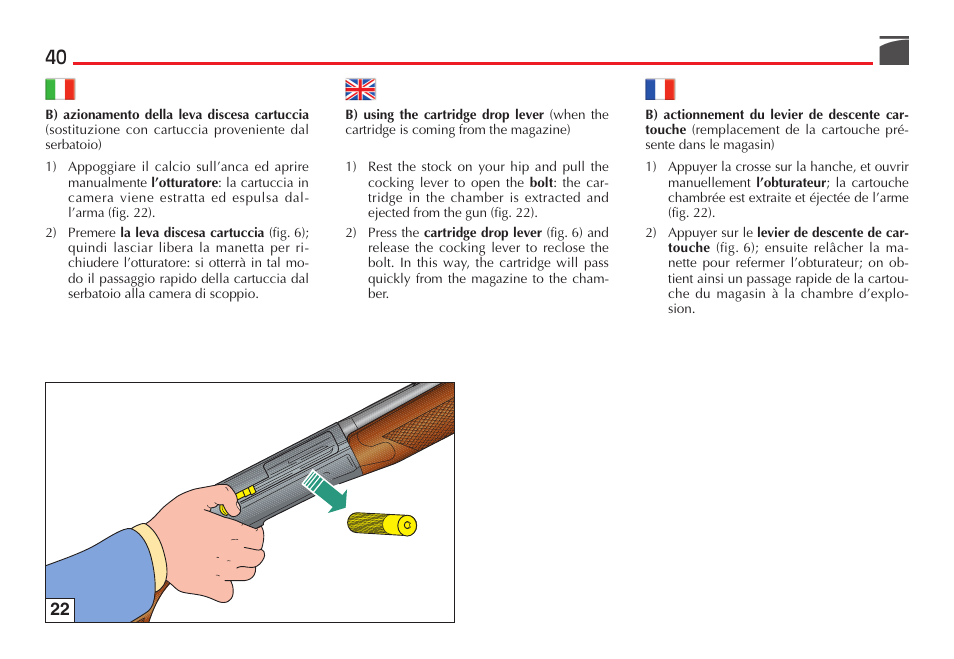 Benelli Super Black Eagle II Shotgun User Manual | Page 41 / 118