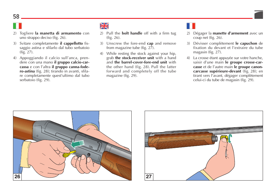Benelli Super Black Eagle II Shotgun User Manual | Page 59 / 118