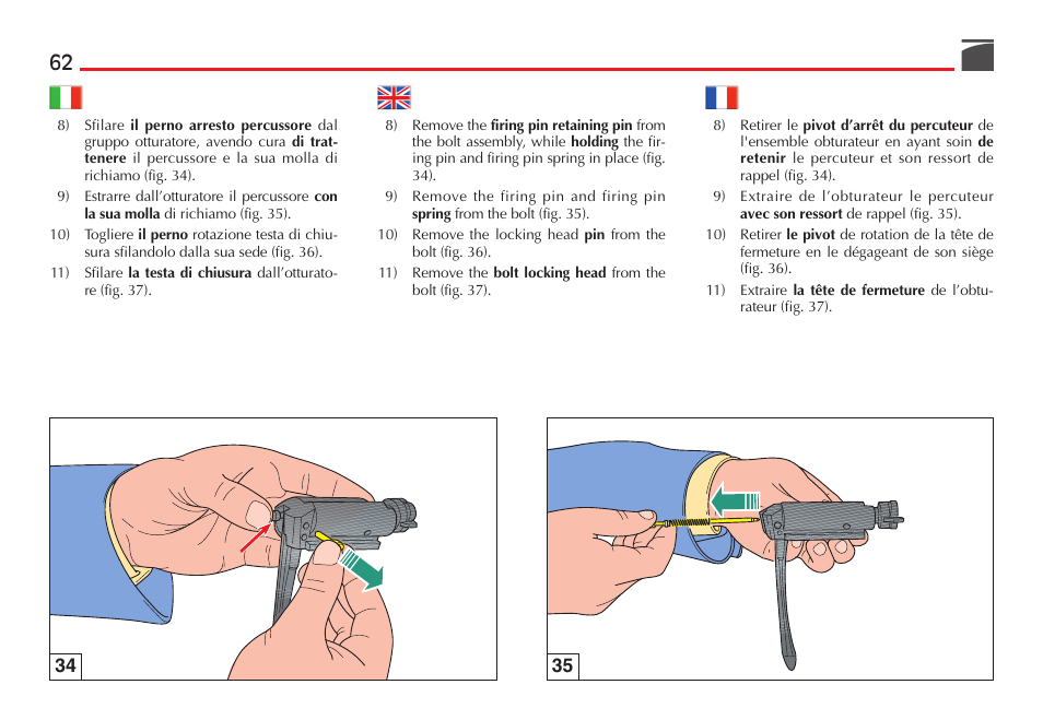 Benelli Super Black Eagle II Shotgun User Manual | Page 63 / 118