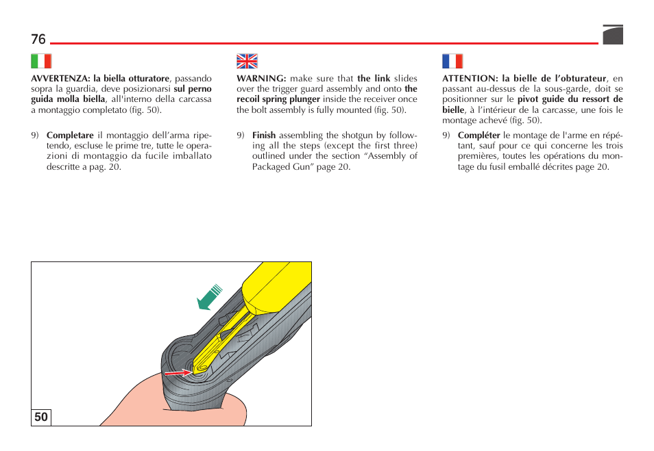 Benelli Super Black Eagle II Shotgun User Manual | Page 77 / 118