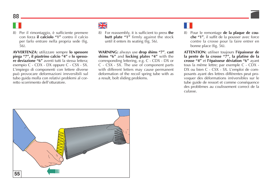 Benelli Super Black Eagle II Shotgun User Manual | Page 89 / 118