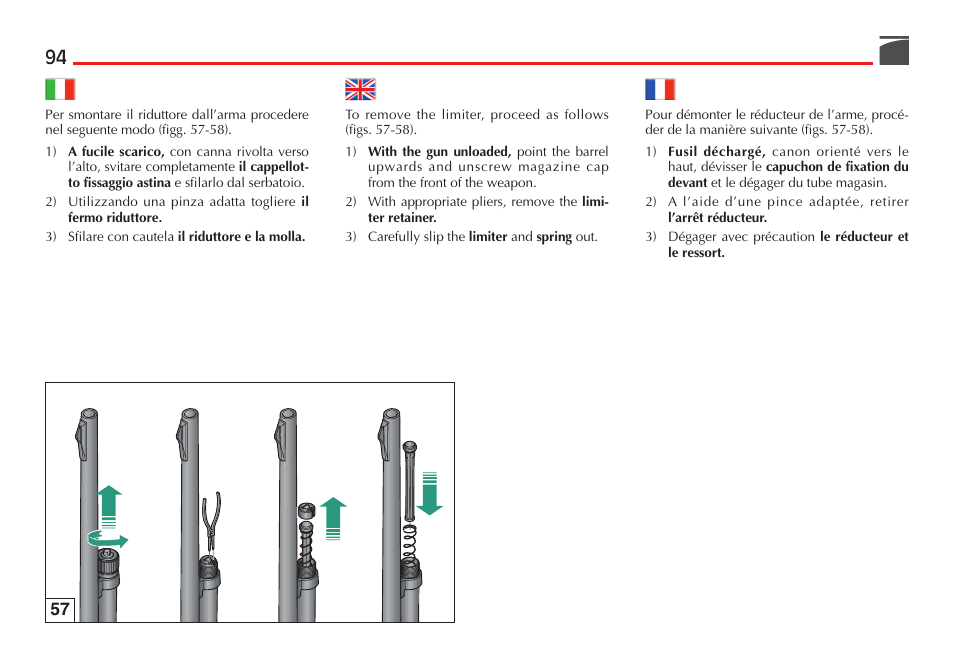 Benelli Super Black Eagle II Shotgun User Manual | Page 95 / 118