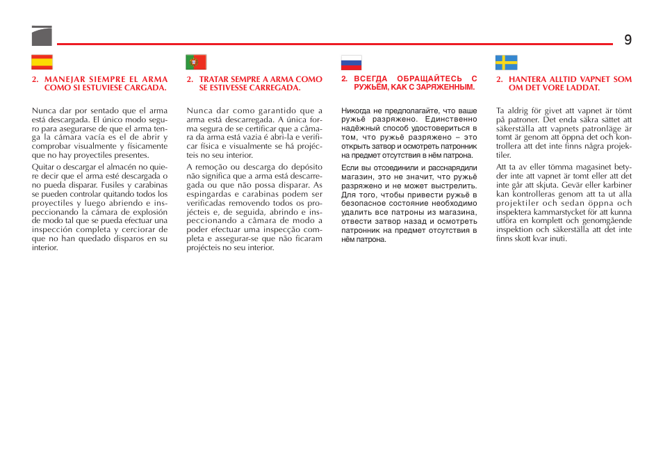 Benelli R1 Big Game Rifle User Manual | Page 10 / 126