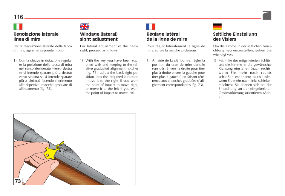 Benelli R1 Big Game Rifle User Manual | Page 117 / 126