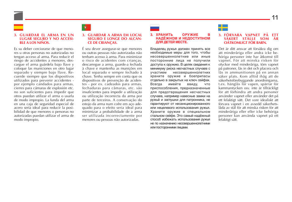 Benelli R1 Big Game Rifle User Manual | Page 12 / 126