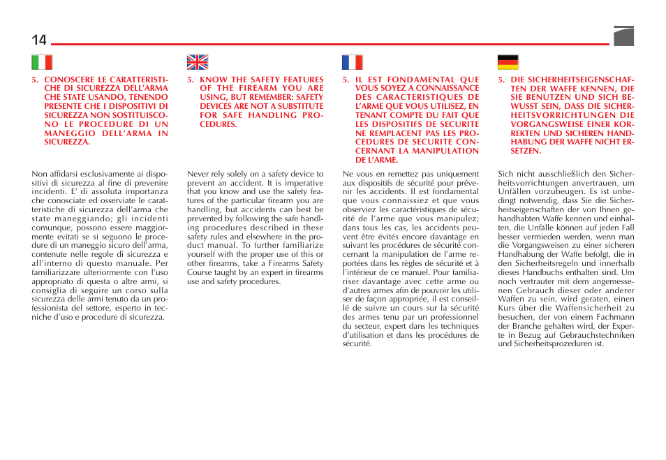 Benelli R1 Big Game Rifle User Manual | Page 15 / 126