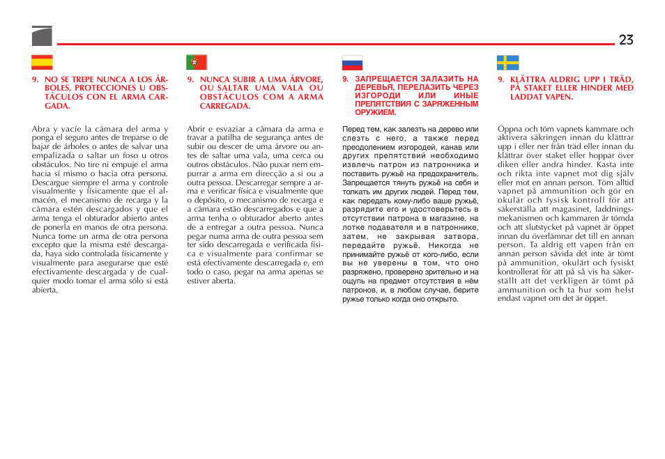 Benelli R1 Big Game Rifle User Manual | Page 24 / 126