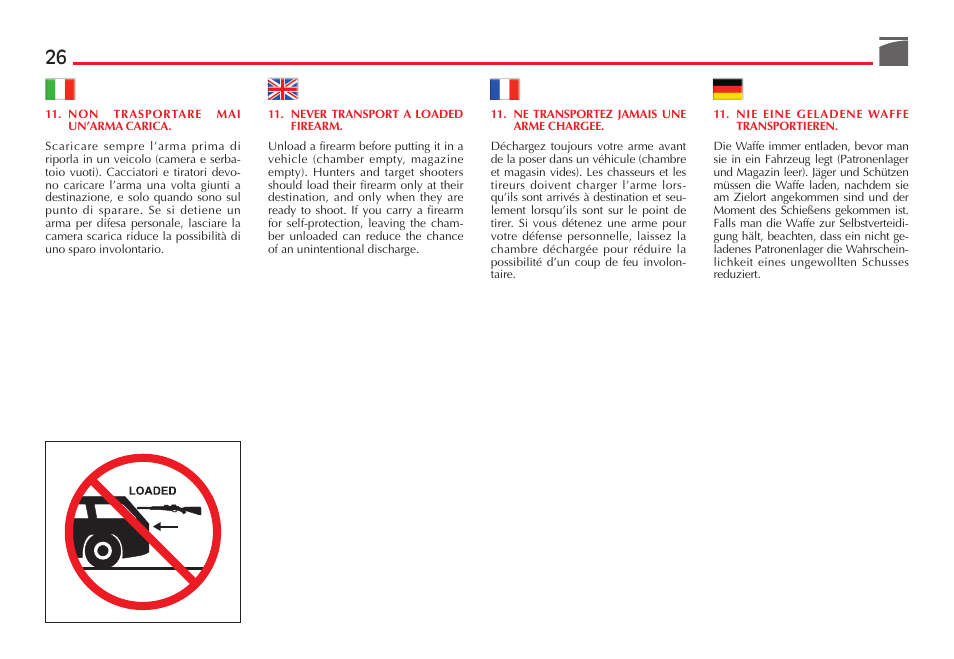 Benelli R1 Big Game Rifle User Manual | Page 27 / 126