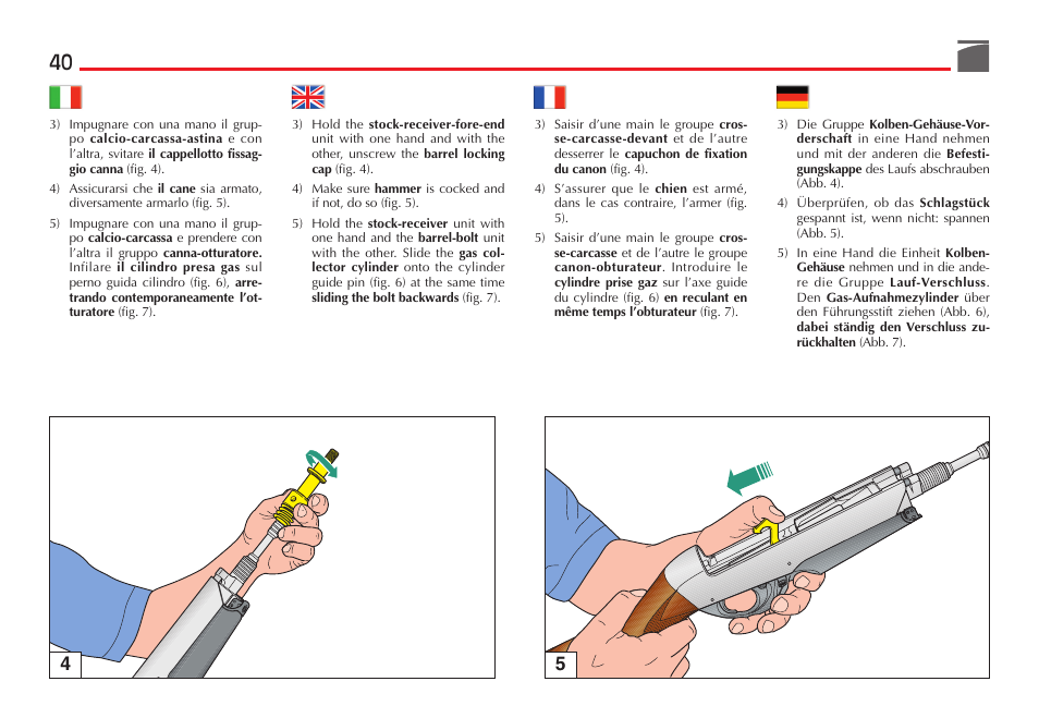 Benelli R1 Big Game Rifle User Manual | Page 41 / 126