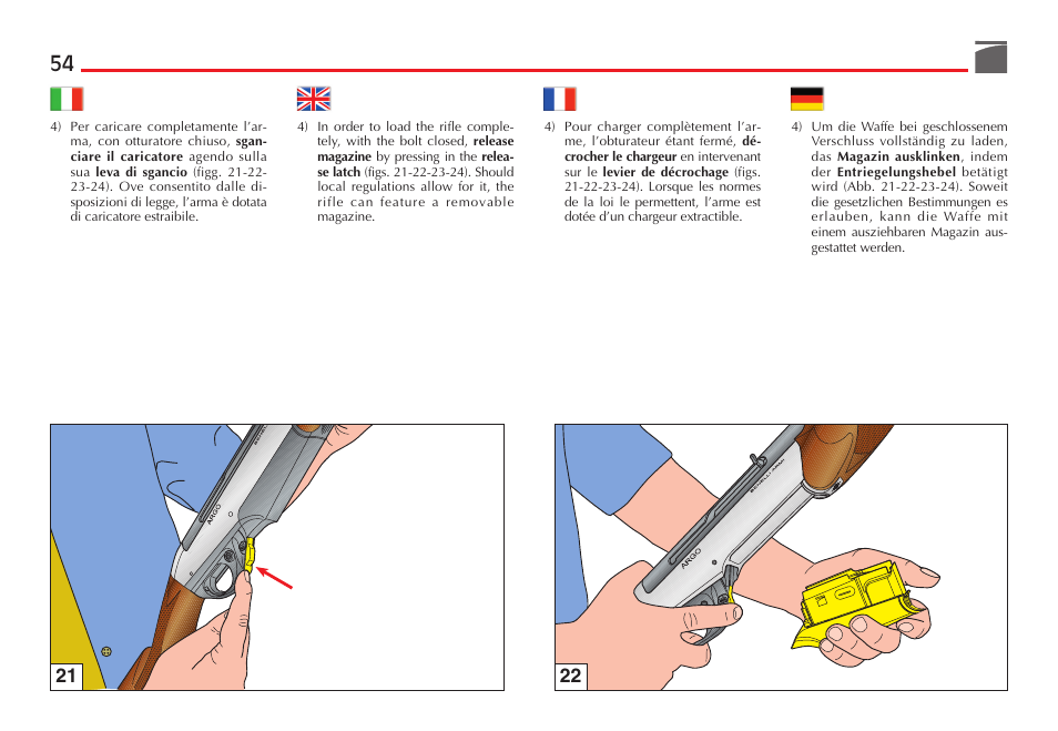 Benelli R1 Big Game Rifle User Manual | Page 55 / 126