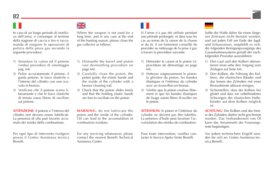 Benelli R1 Big Game Rifle User Manual | Page 83 / 126
