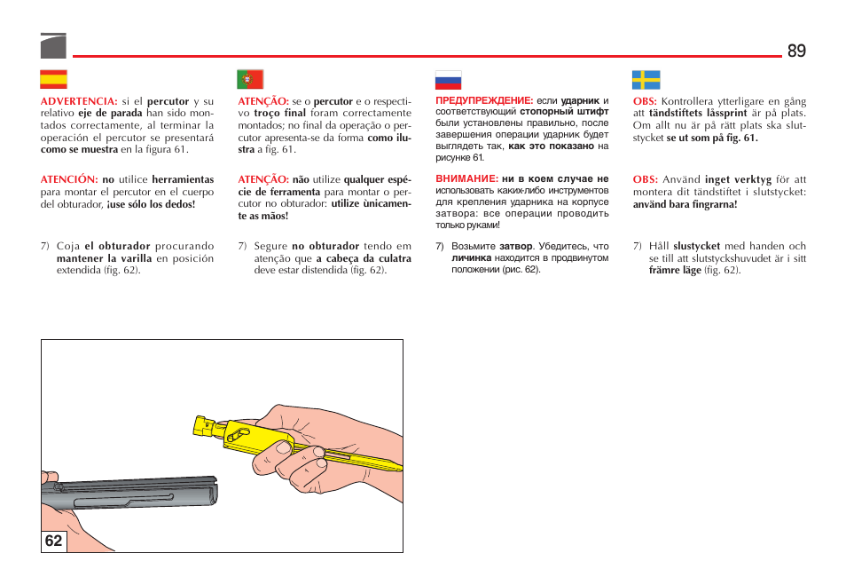 Benelli R1 Big Game Rifle User Manual | Page 90 / 126