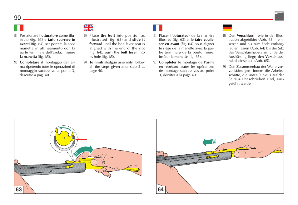 Benelli R1 Big Game Rifle User Manual | Page 91 / 126