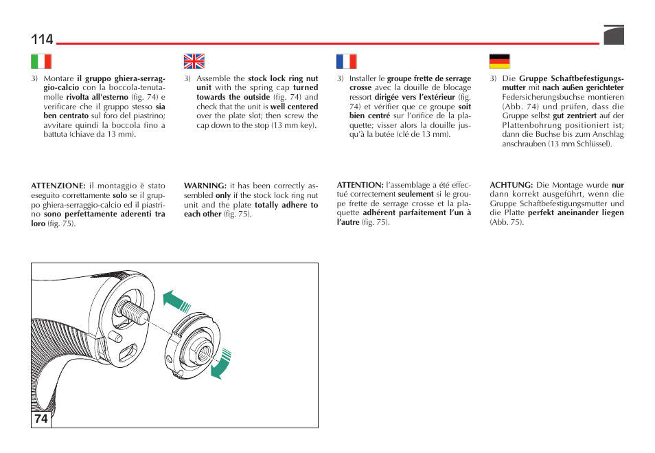 Benelli Vinci Tactical Shotgun User Manual | Page 115 / 146