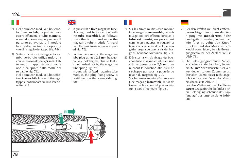 Benelli Vinci Tactical Shotgun User Manual | Page 125 / 146