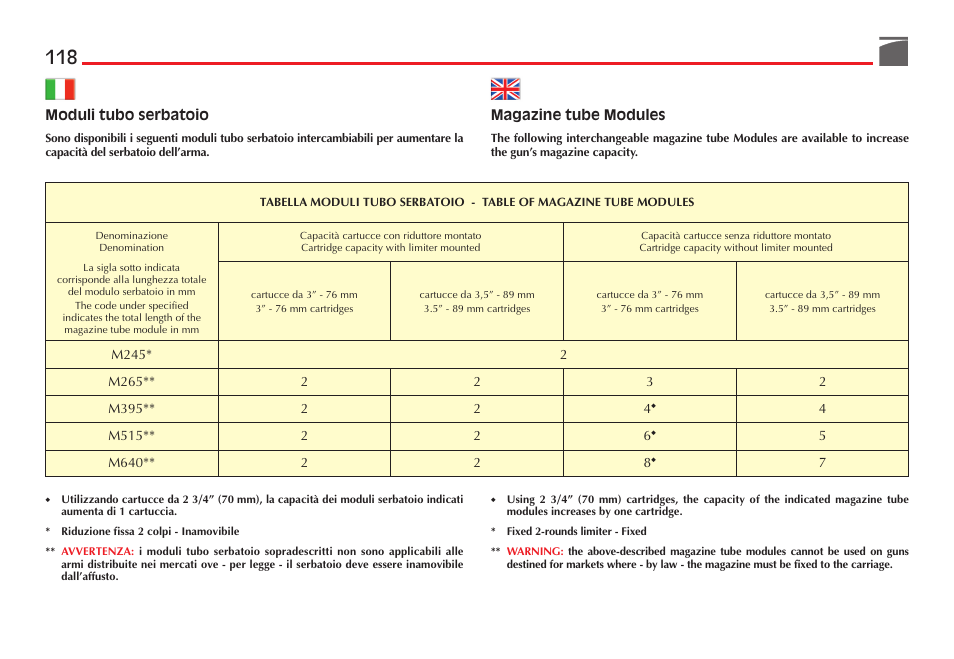 Benelli Vinci Tactical Shotgun User Manual | Page 119 / 150