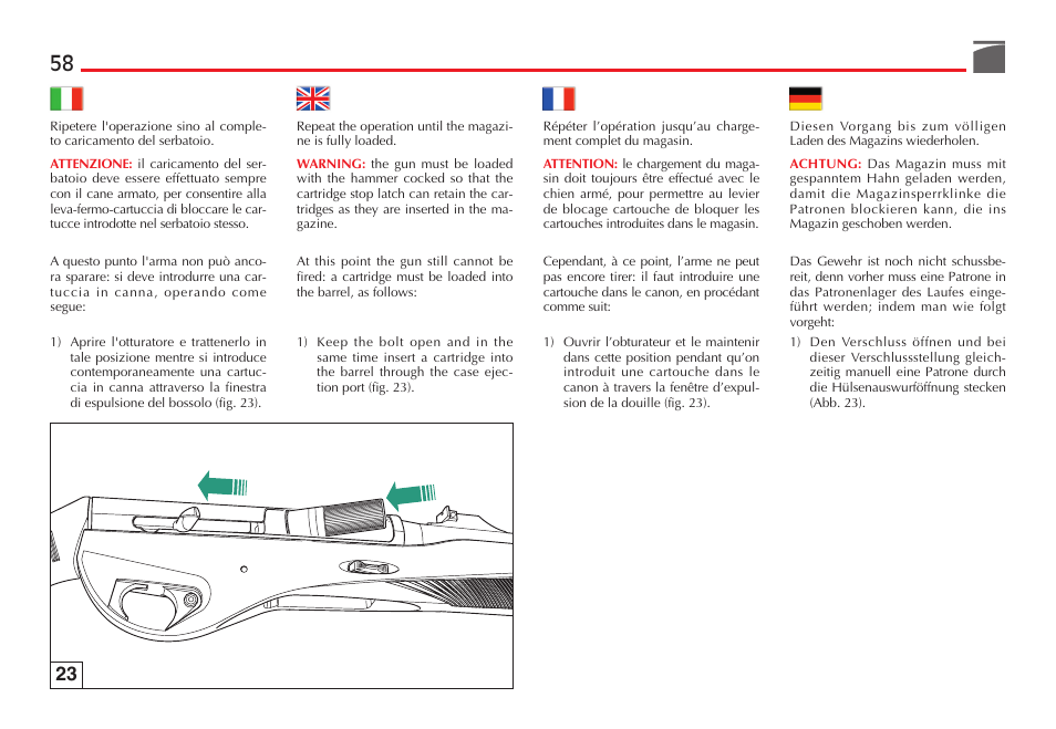 Benelli Vinci Tactical Shotgun User Manual | Page 59 / 150