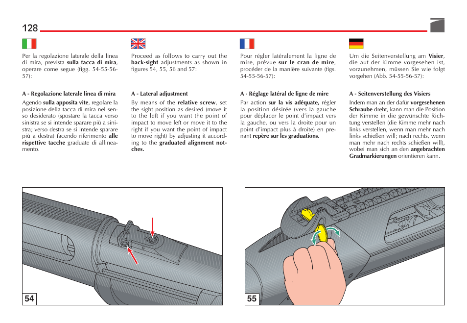 Benelli SuperNova Tactical Pump Shotgun User Manual | Page 129 / 134