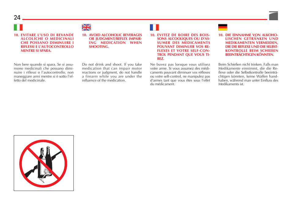 Benelli SuperNova Tactical Pump Shotgun User Manual | Page 25 / 134