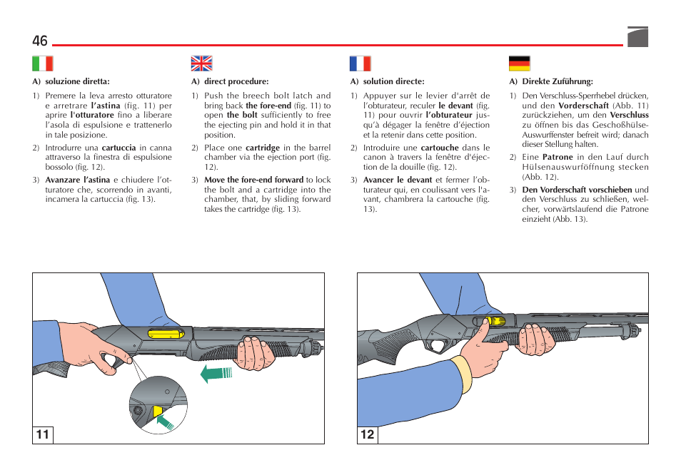 Benelli SuperNova Tactical Pump Shotgun User Manual | Page 47 / 134