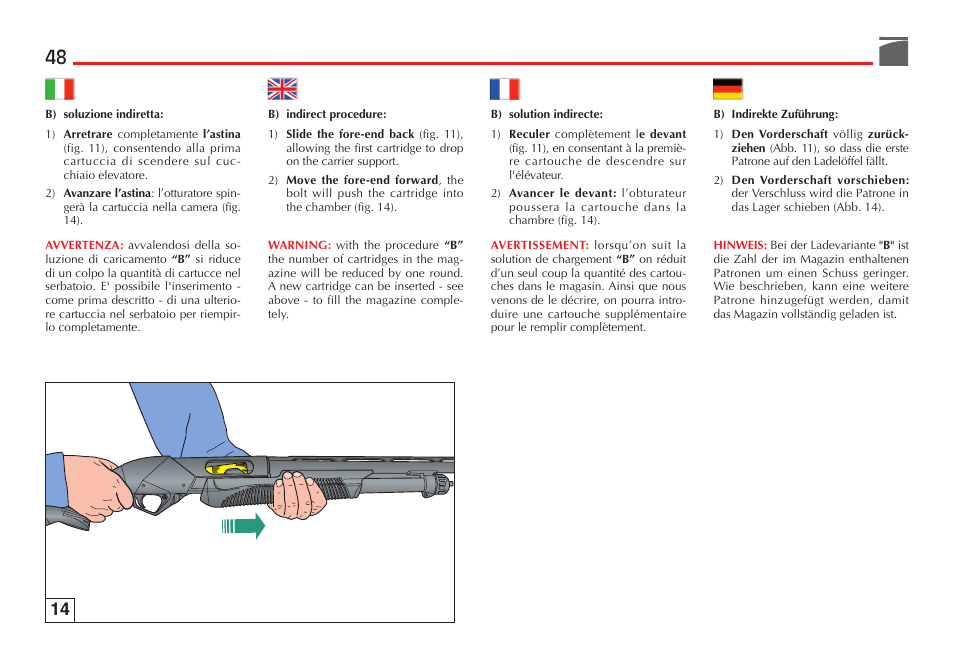 Benelli SuperNova Tactical Pump Shotgun User Manual | Page 49 / 134